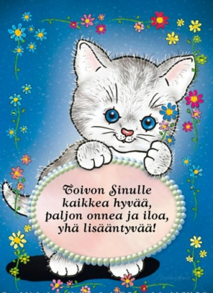 Ansio kissa toivon sinulle kortti